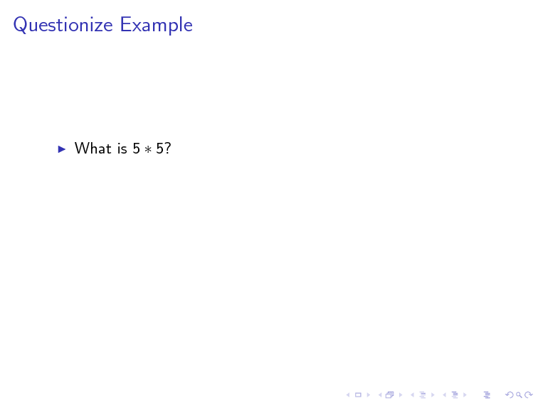 Simple Quiz Environment for LaTeX Beamer